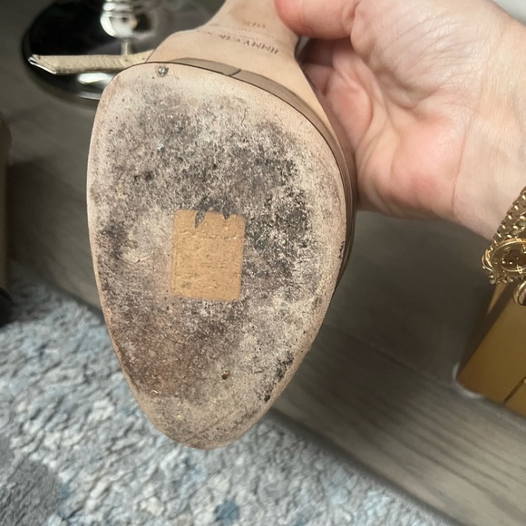 Maple 125 Ballet Pink Liquid Mirror Leather Platform Pumps.jimmy Choo!size 40 - Picture 5 of 9